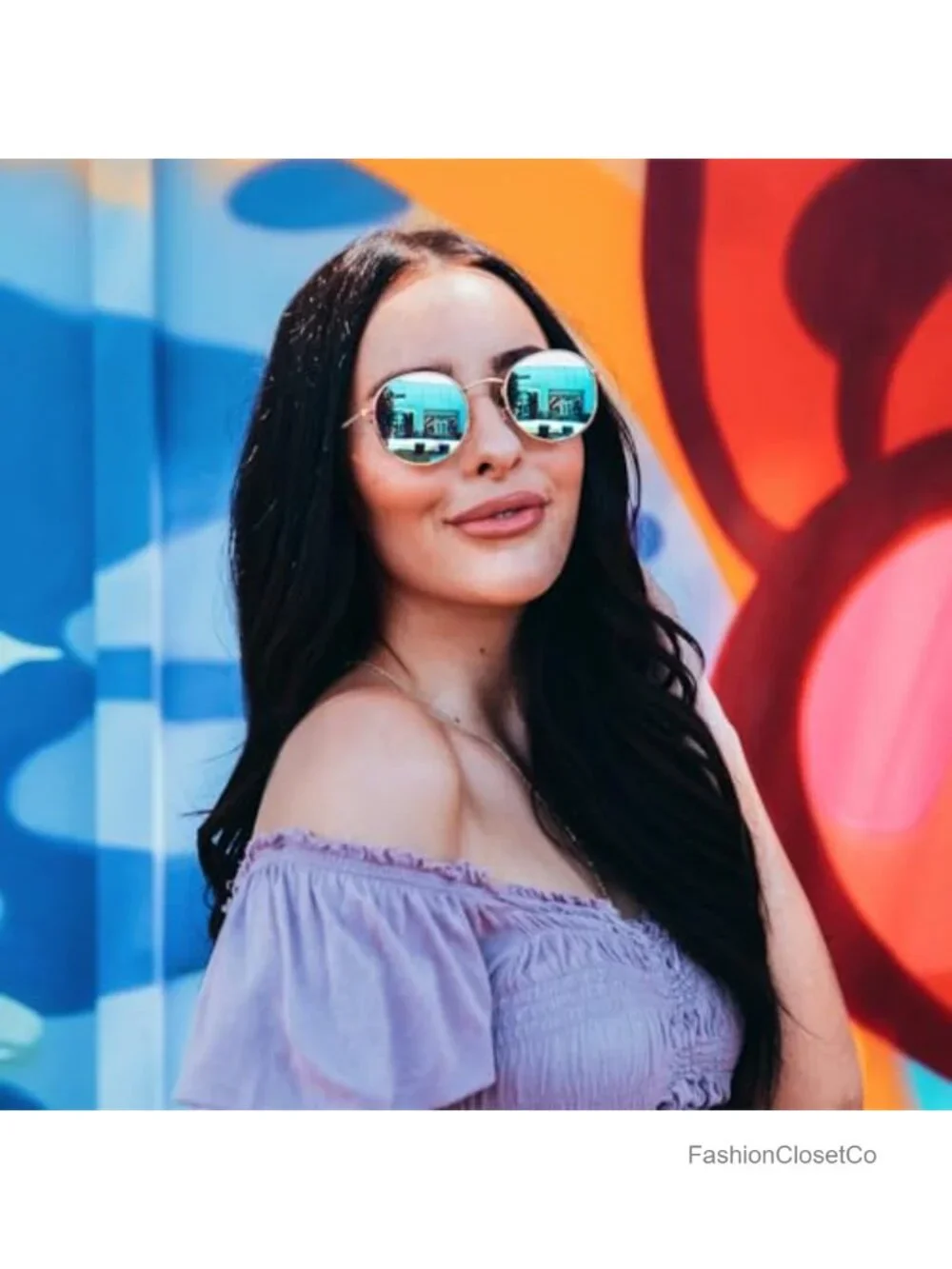 Stainless Steel Round Sunglasses with Polarized Lenses